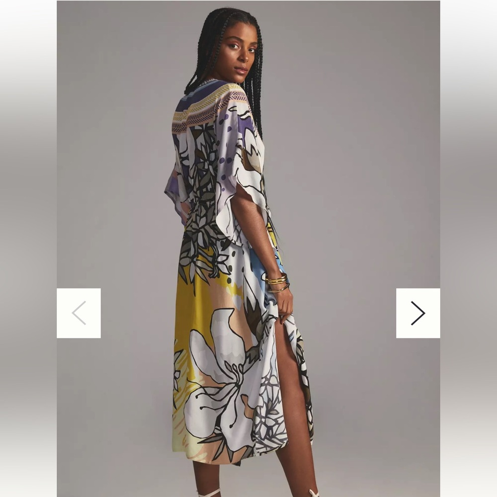 Anthropologie V-Neck Kaftan Bl-nk Londen